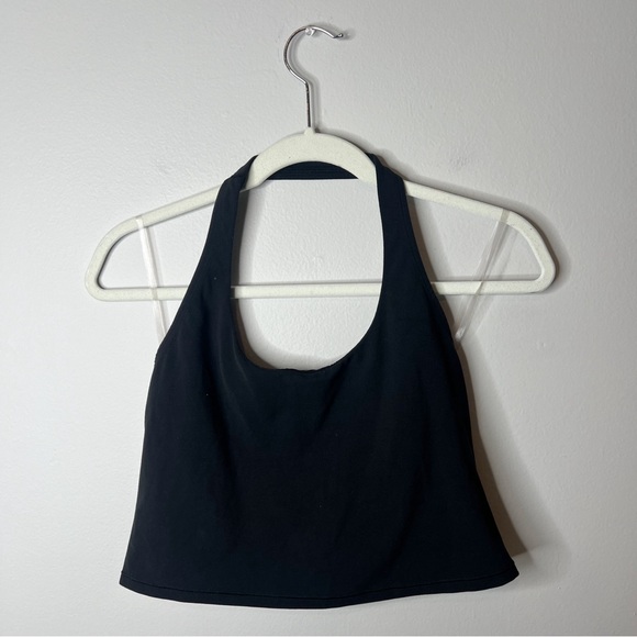 Athleta Halter Crop Sports Bra Black - Picture 4 of 8